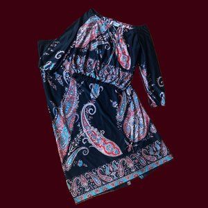 Vintage 1970s "Empress of Dallas" Paisley Maxi Skirt Set